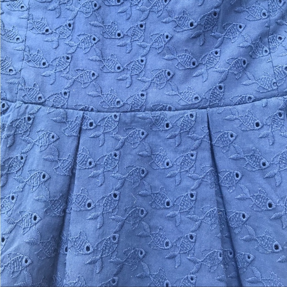 Lily Pulitzer Navy Blue Fish Eyelet Dress - Picture 4 of 10